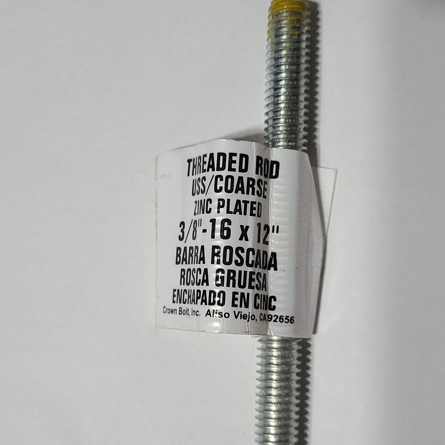 Threaded Rod. 3/8"-16X12"